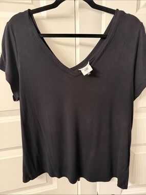 CAbi Black V-Neck Short Sleeve Tee